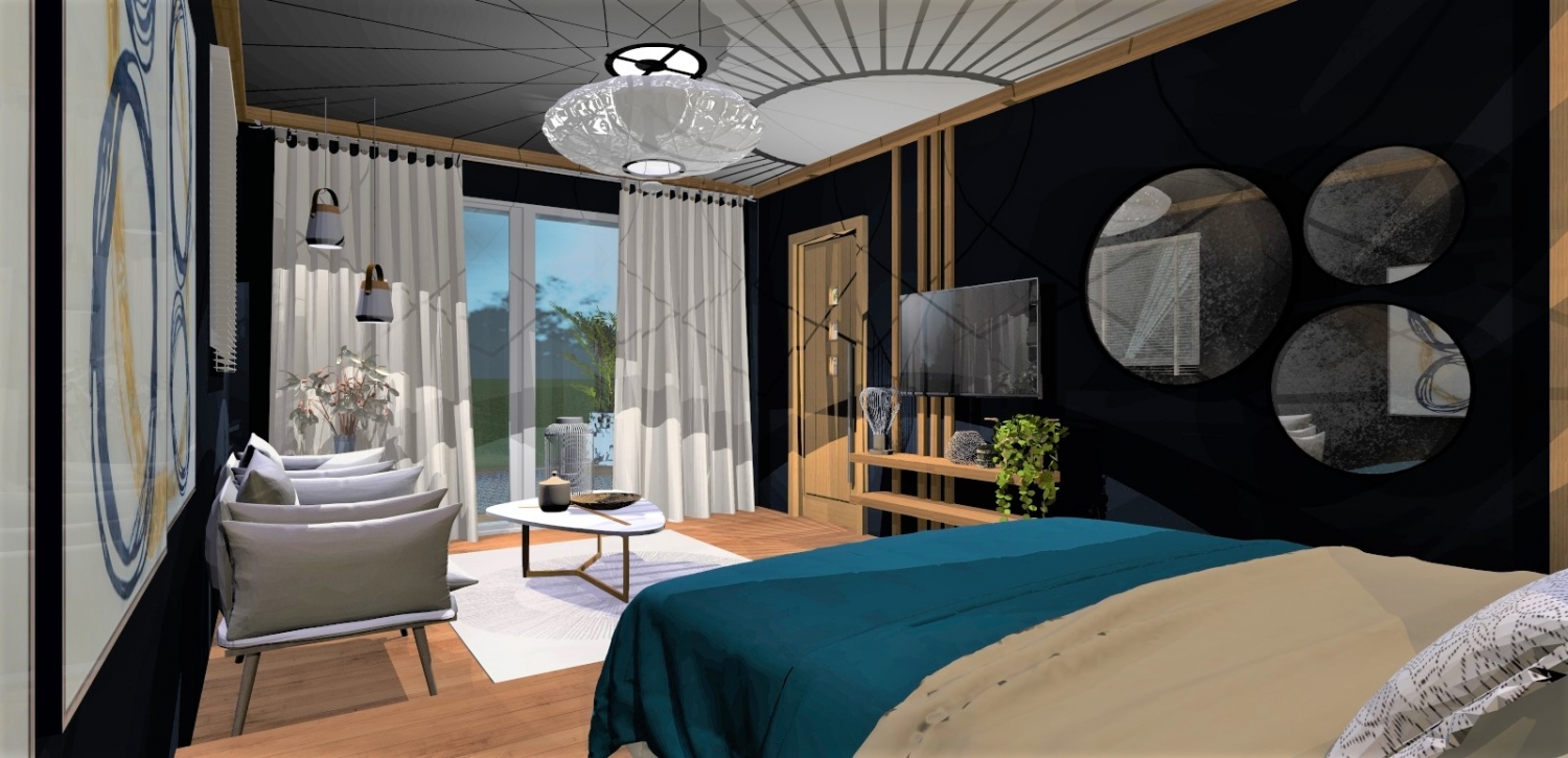 Amenagement et decoration toulouse 005 atelier helen b helene barbato decorateur decoratrice interieur decoration designer interieure design bleu feng shui cocooning boheme conception architecte architecture haut de gamme pays basque s