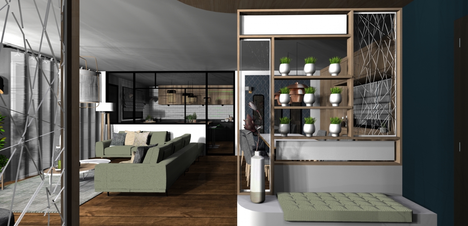 Amenagement et decoration toulouse 009 atelier helen b architecte decorateur interieur haut de gamme realisation design verriere listing achats boheme lounge conception 3D hossegor pays basque biarritz landes st jean de luz